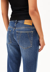 AAVELINE MID WAIST STRAIGHT JEANS | fade