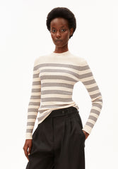 ALAANIA GESTREIFTER STRICKPULLOVER