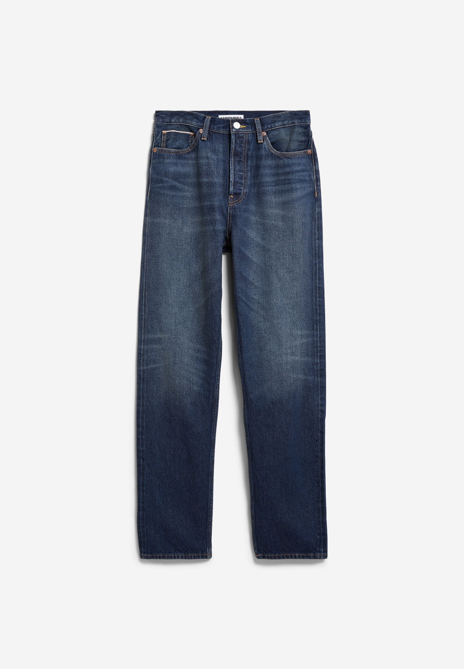 AAIKALA HIGH WAIST SELVEDGE JEANS | midnight air