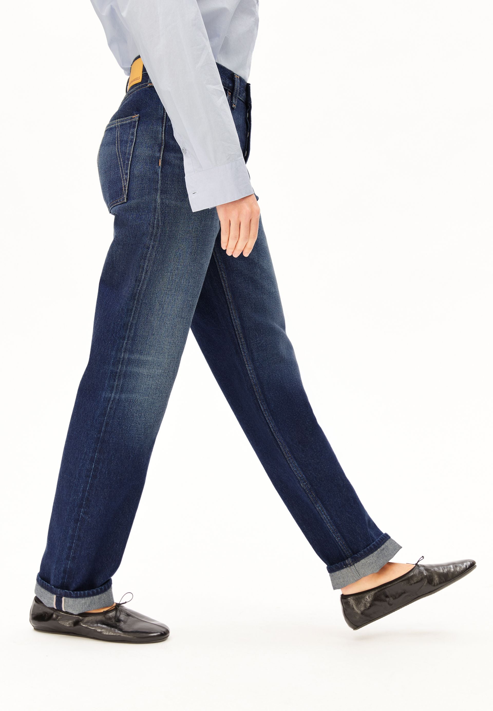 AAIKALA HIGH WAIST SELVEDGE JEANS | midnight air