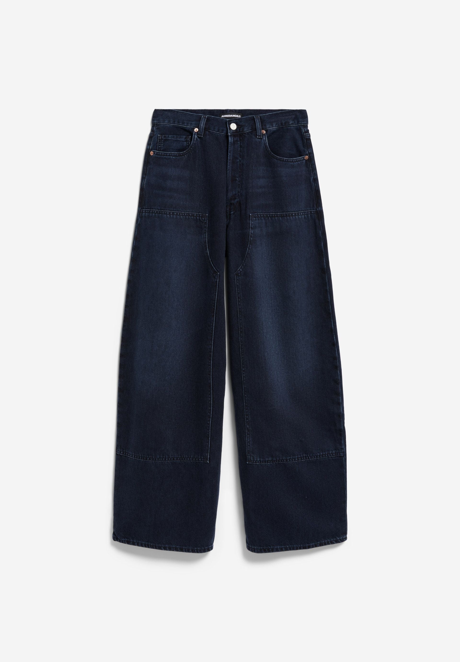 AALTHEA MID WAIST BARREL JEANS | fluid ink