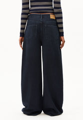AALTHEA MID WAIST BARREL JEANS | fluid ink