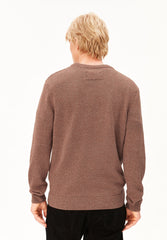 ALVAARIO STRICKPULLOVER | earthshade-dark earth-oatmilk