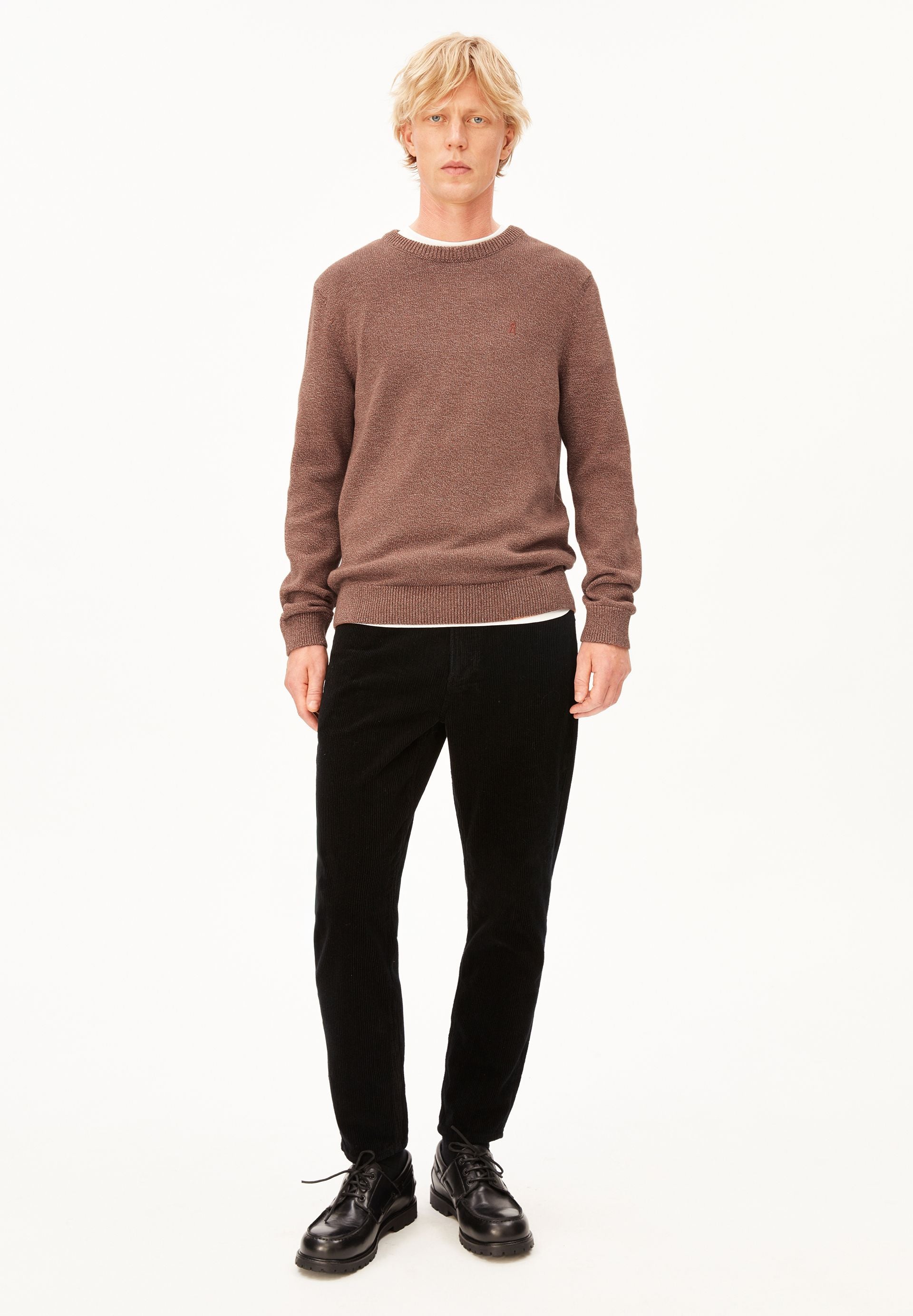 ALVAARIO STRICKPULLOVER | earthshade-dark earth-oatmilk