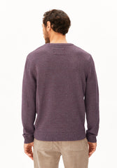 ALVAARIO STRICKPULLOVER | velvet red-moonlit lilac-dusty moon